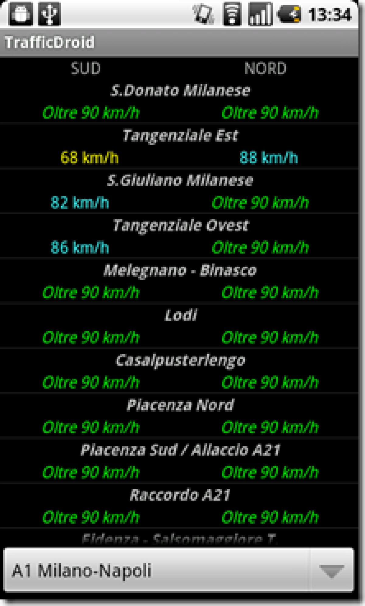 Traffico in tempo reale su Android con TrafficDroid - 
