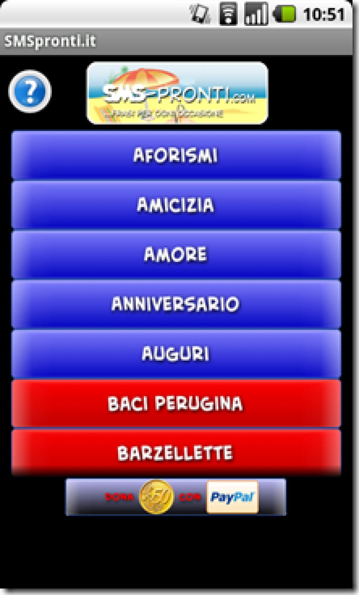 SMSPronti.it: messaggi per ogni occasione su Android - 