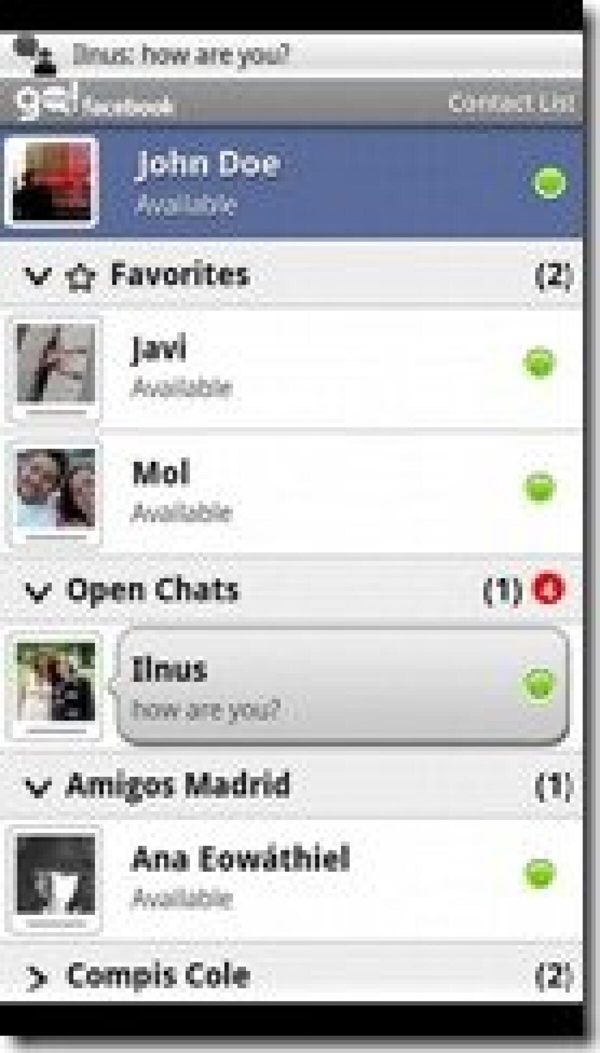 Go!Chat: la chat di Facebook su Android, Gratis - 