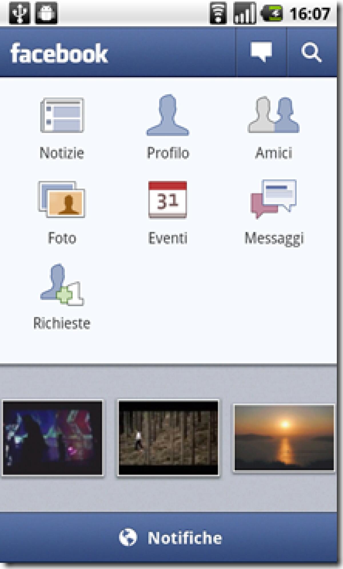 Facebook per Android: update v 1.3 - 