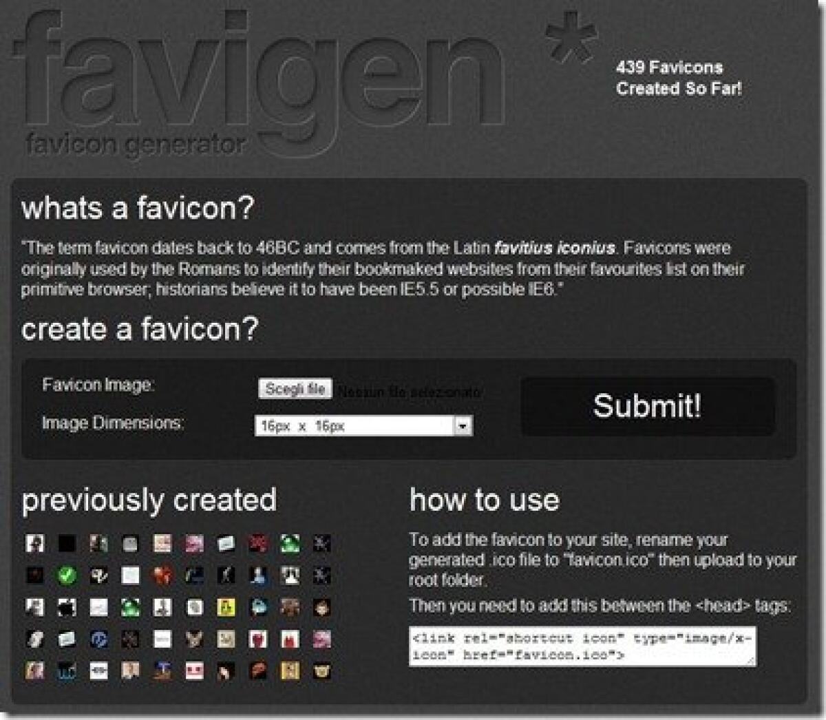 Creare Favicon Gratis Online in modo semplice e veloce - 