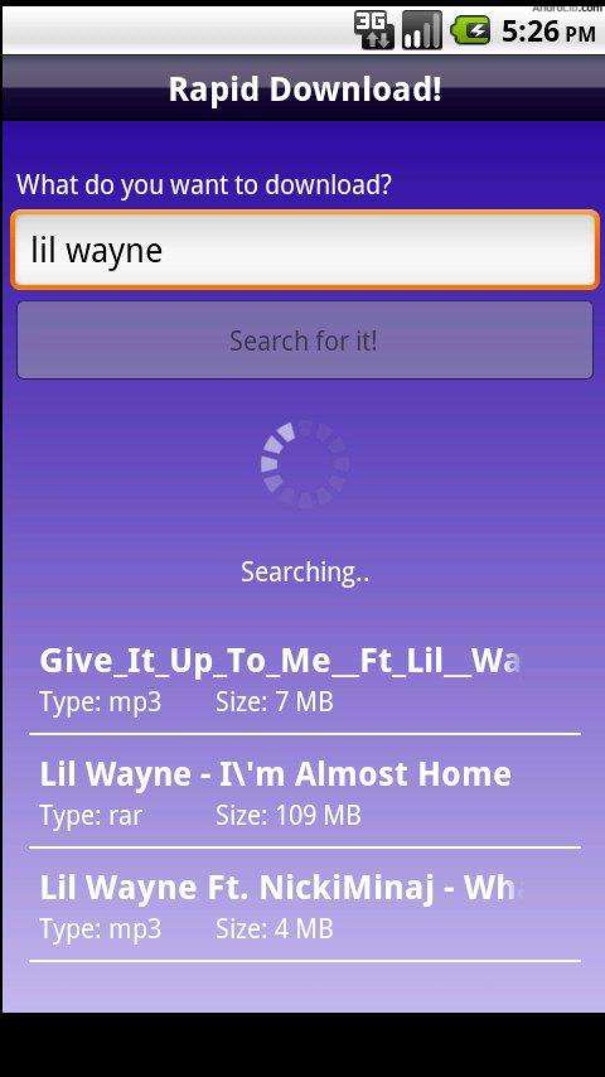 Scaricare da Rapidshare con Android: Rapid Download - 