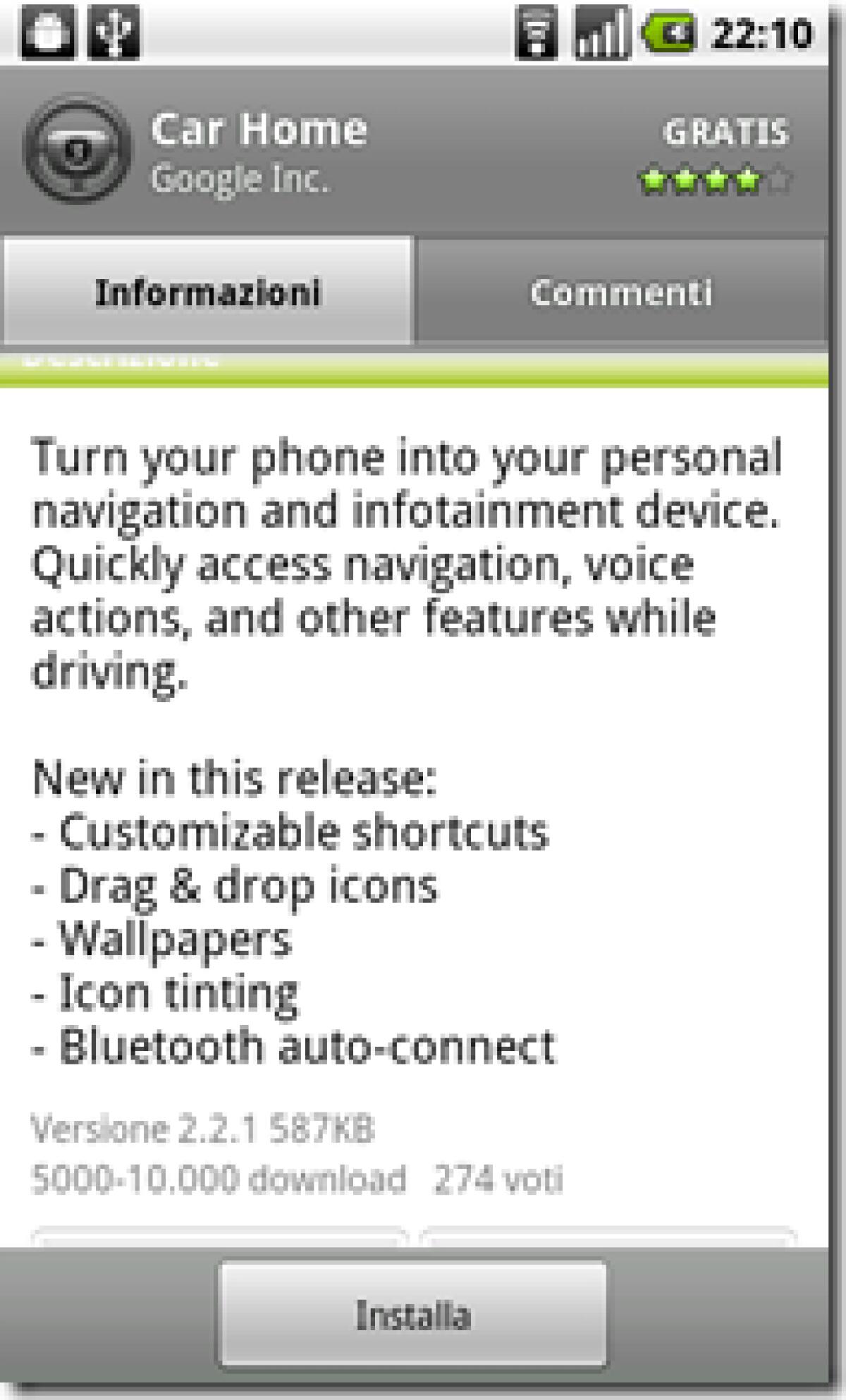 Download Google Car Home per Android [Update 2.2.1] - 