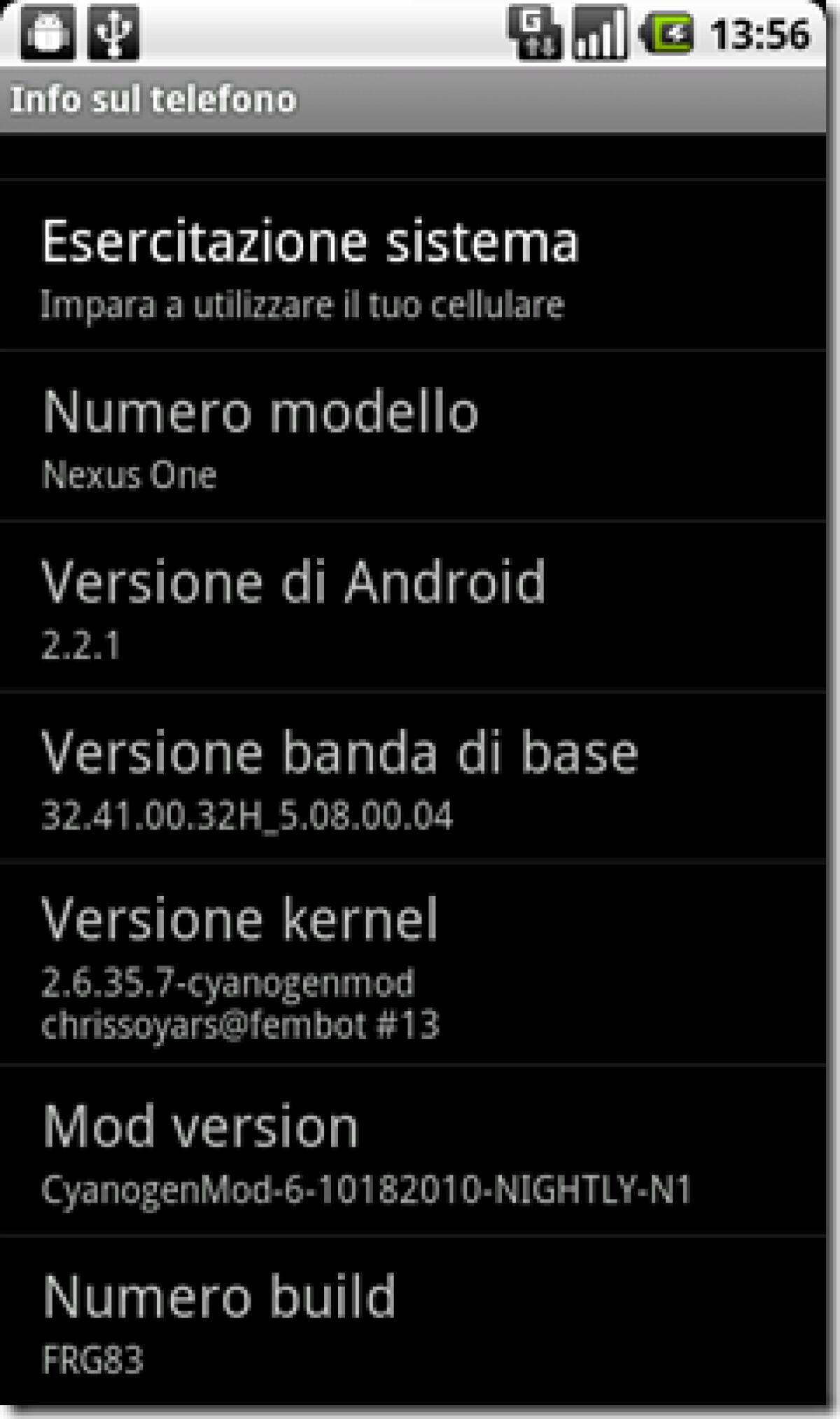 Firmware CyanogenMod 6.0 Nightly per Nexus One - 