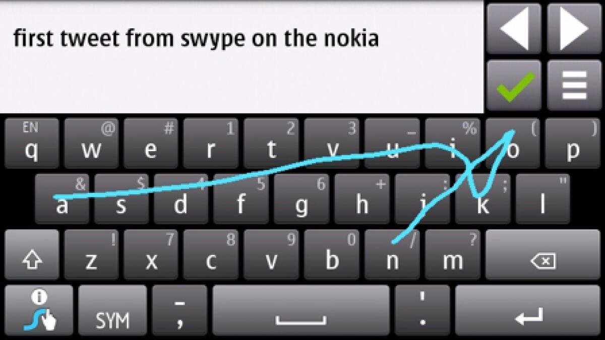 Download Swype per Nokia N8 - 