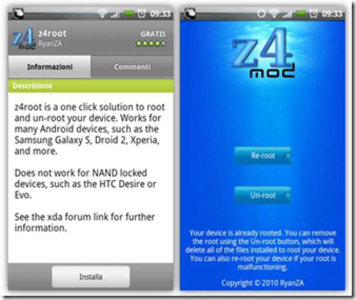 Z4Root: Root e Unroot su tutti gli smartphone Android - 
