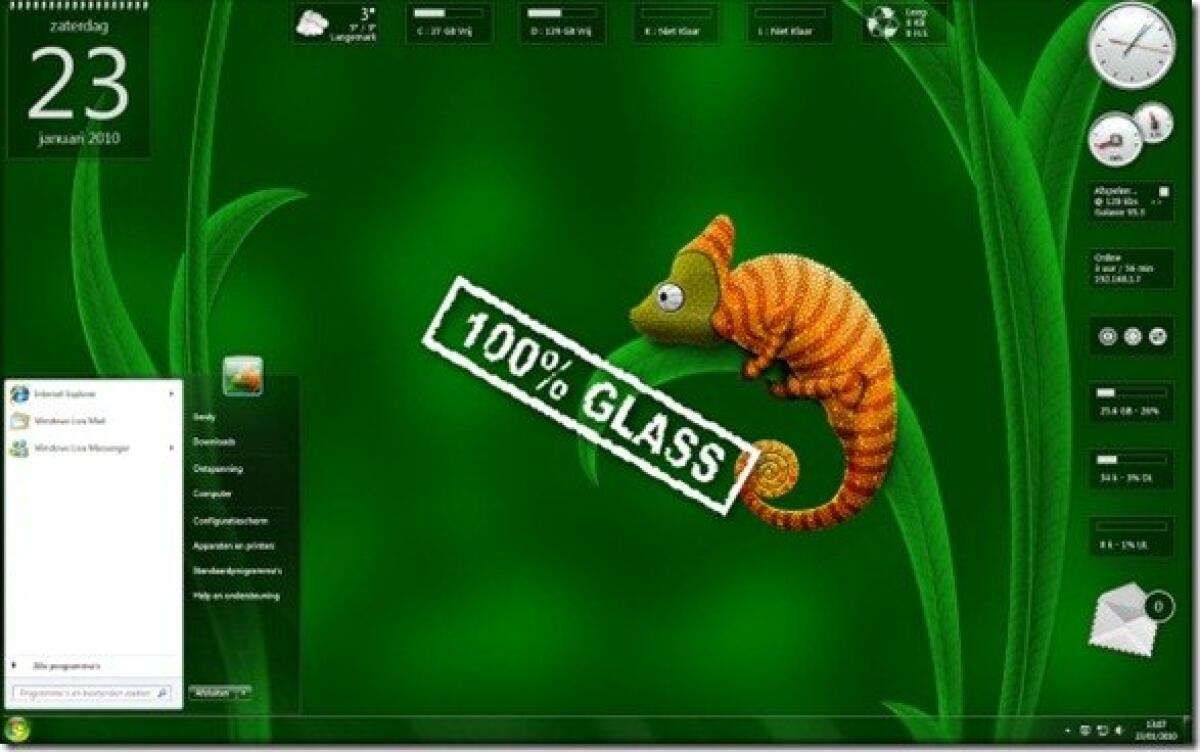 Glass Gadgets Pack: Widget Gratis per Windows 7 - 