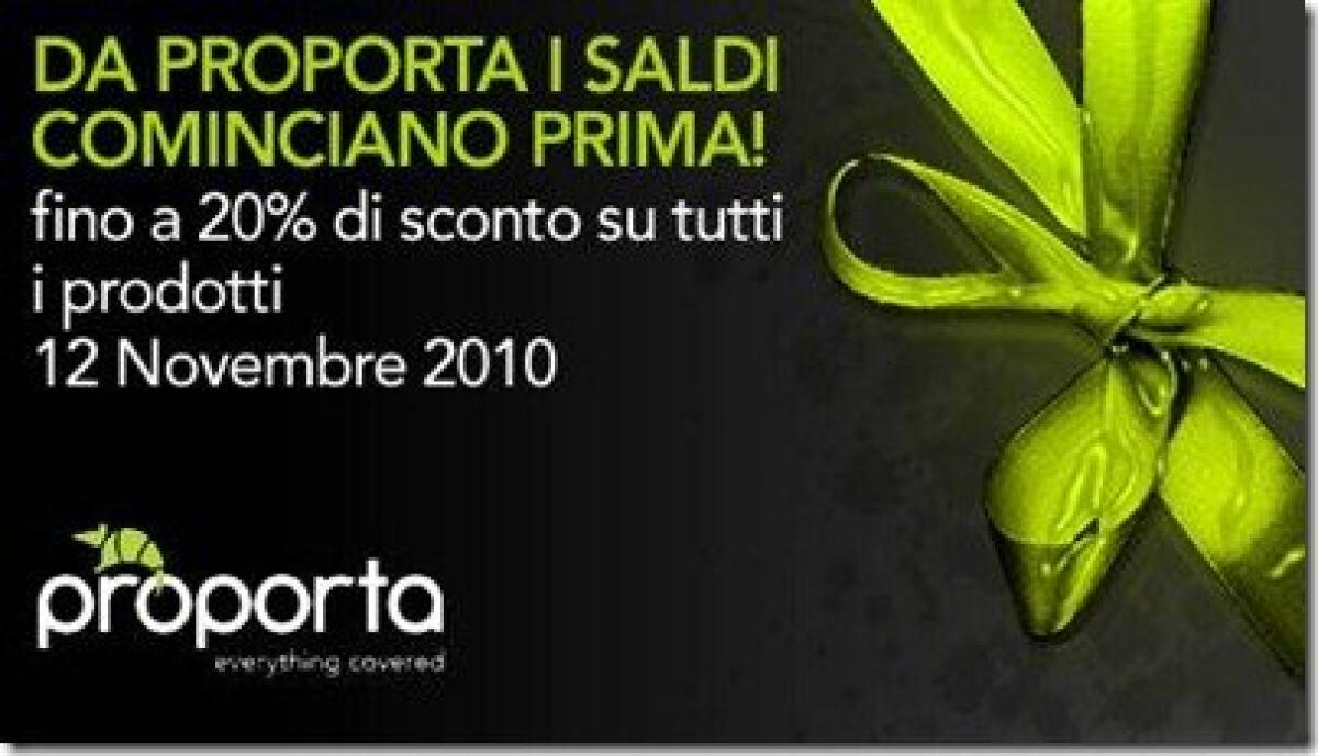 Da Proporta i saldi cominciano subito! [SOLO PER OGGI] - 