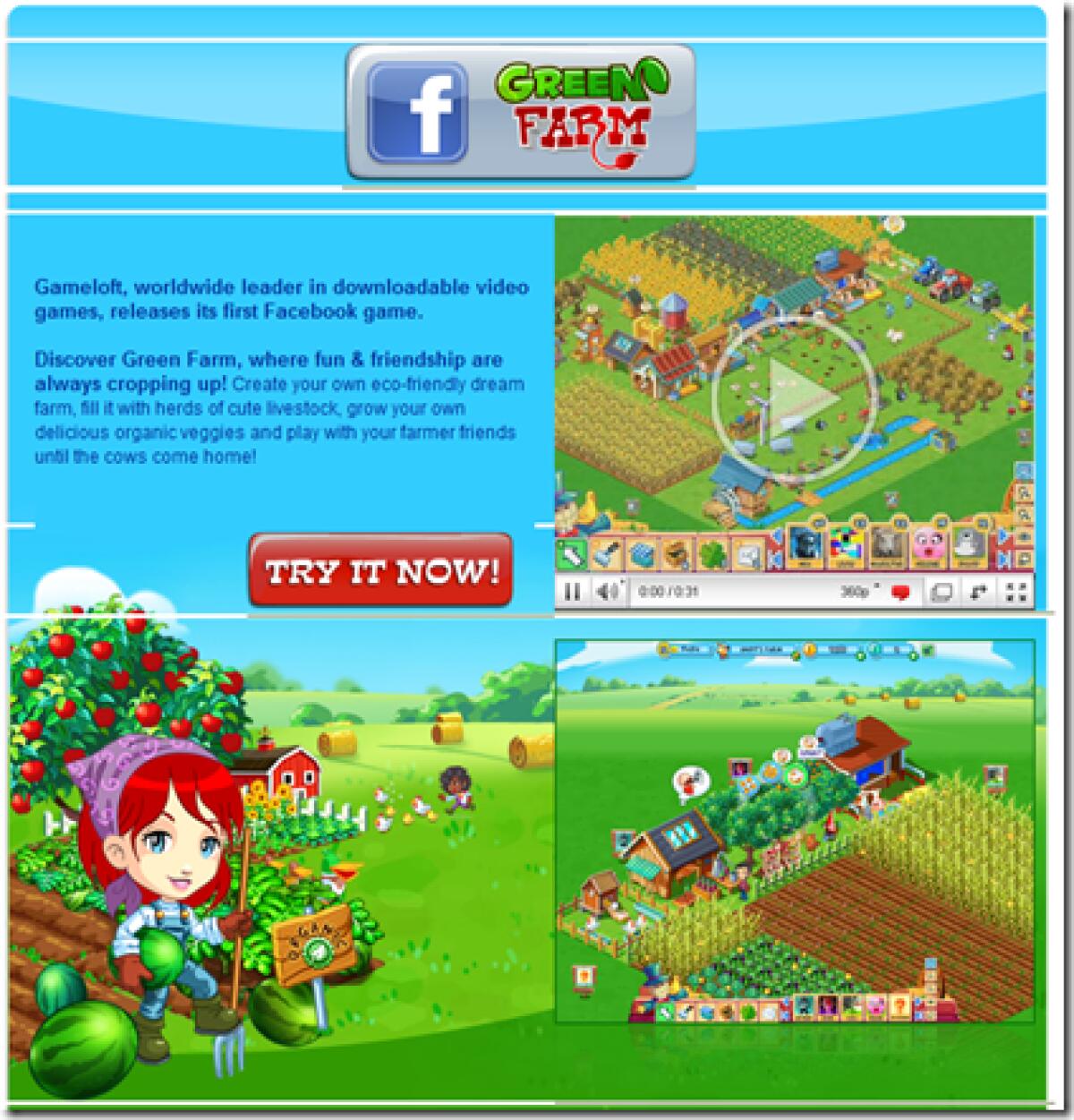 Gameloft lancia Green Farm su Facebook - 