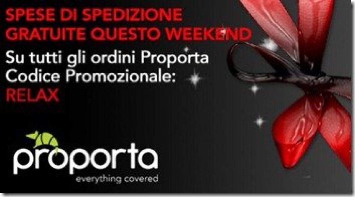 Proporta: spese di spedizione gratuite per tutto il weekend - 