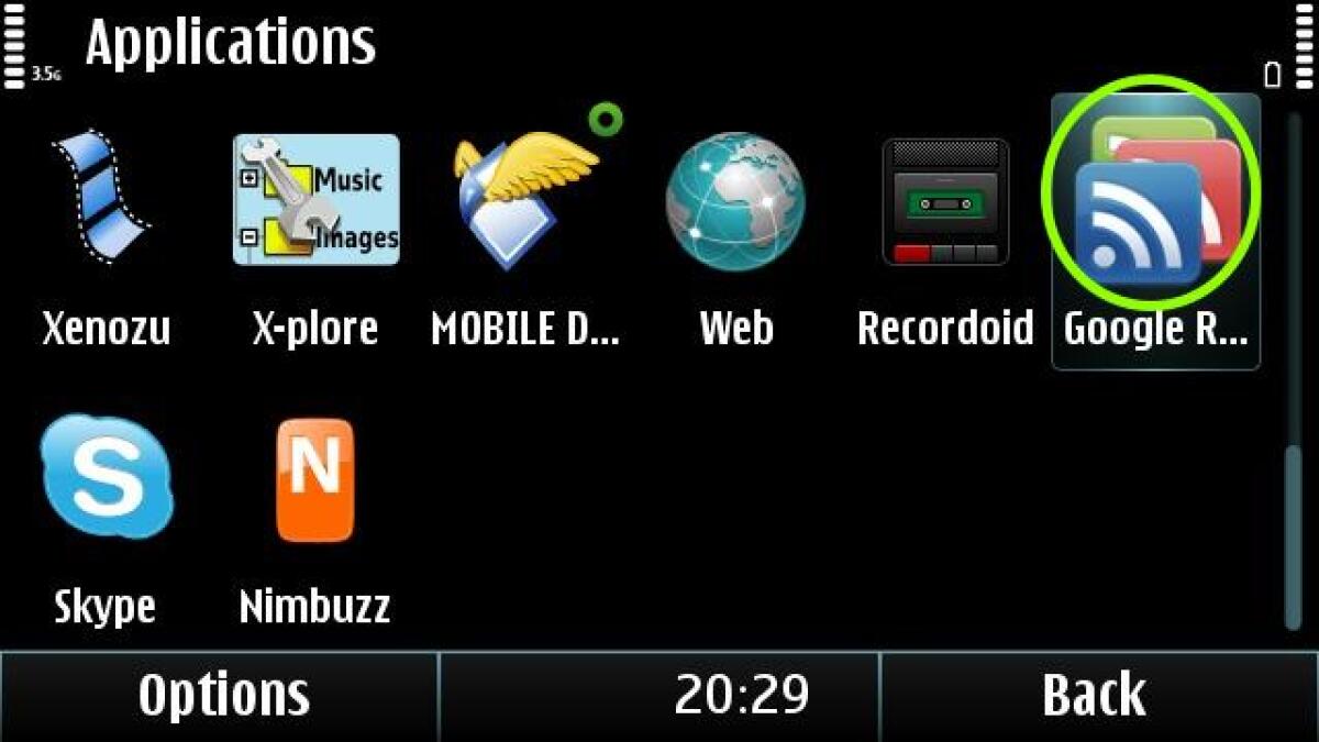 Google Reader di iPhone su Symbian - 