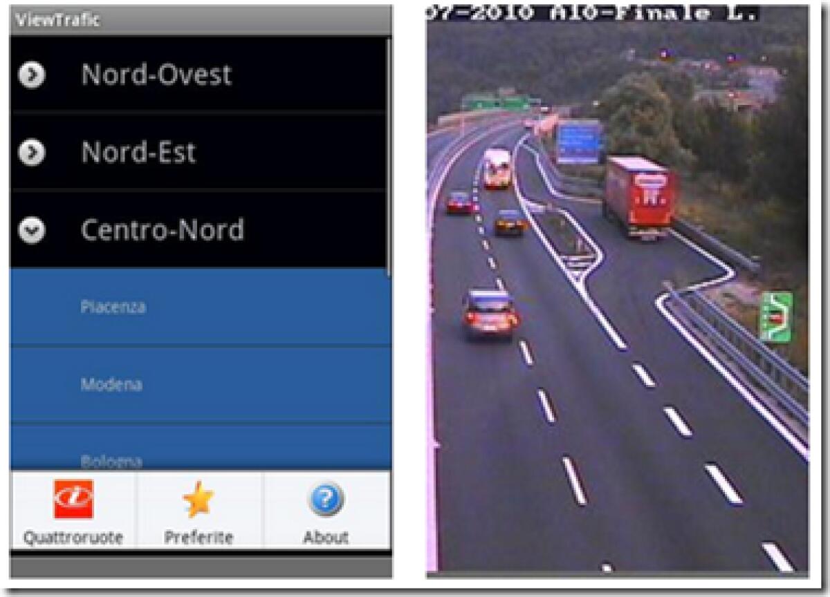 ViewTrafic, controllare traffico e telecamere in tempo reale su Android - 