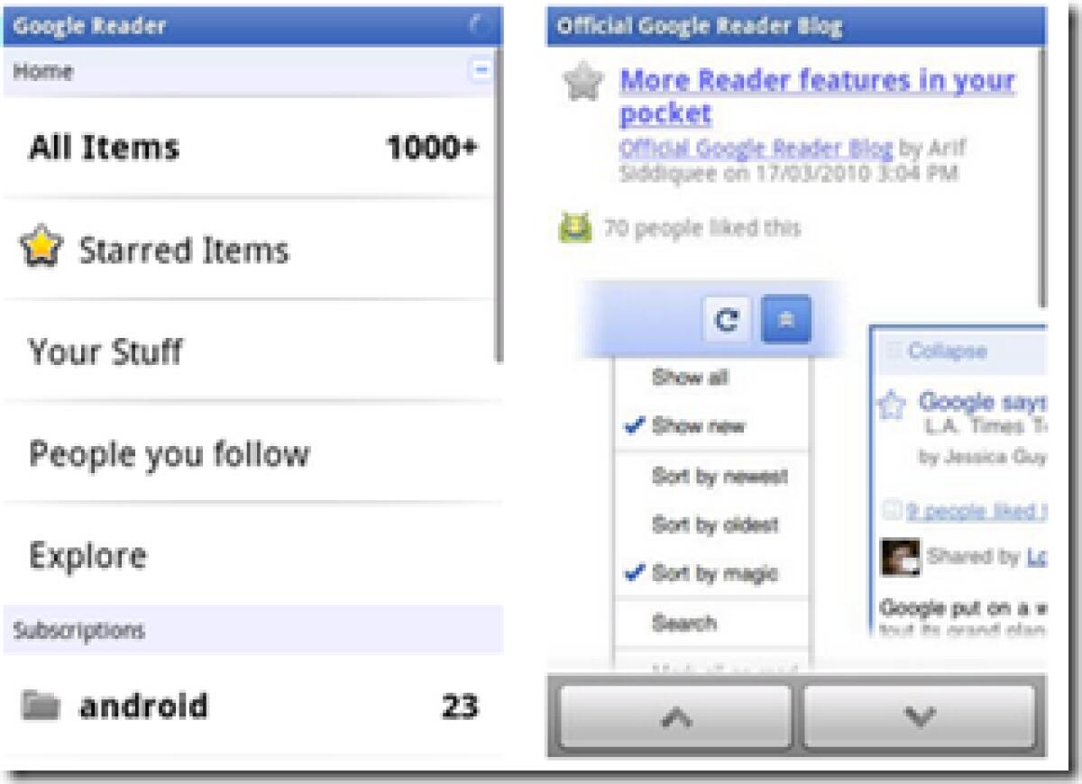 Google Reader è finalmente disponibile per Android - 