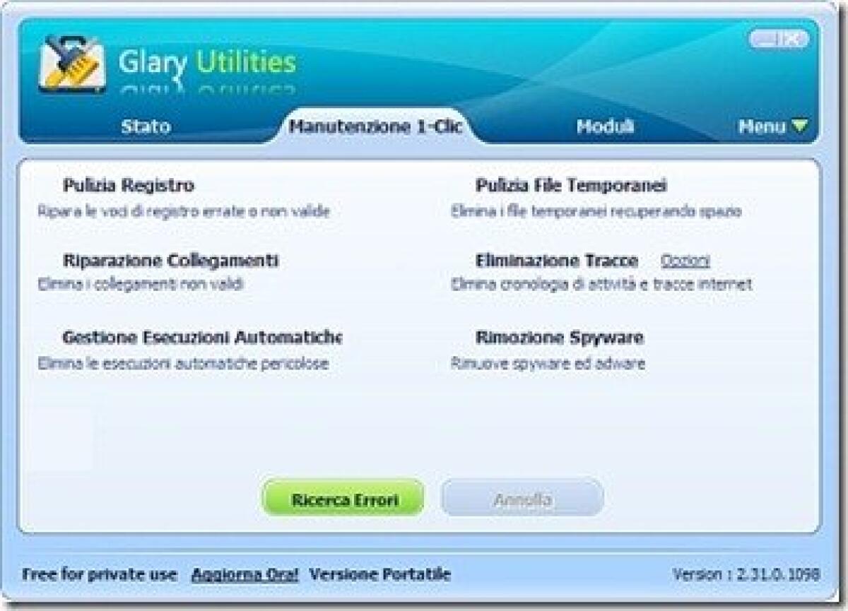 Glary Utilities: ottimizzare, velocizzare e pulire Windows - 