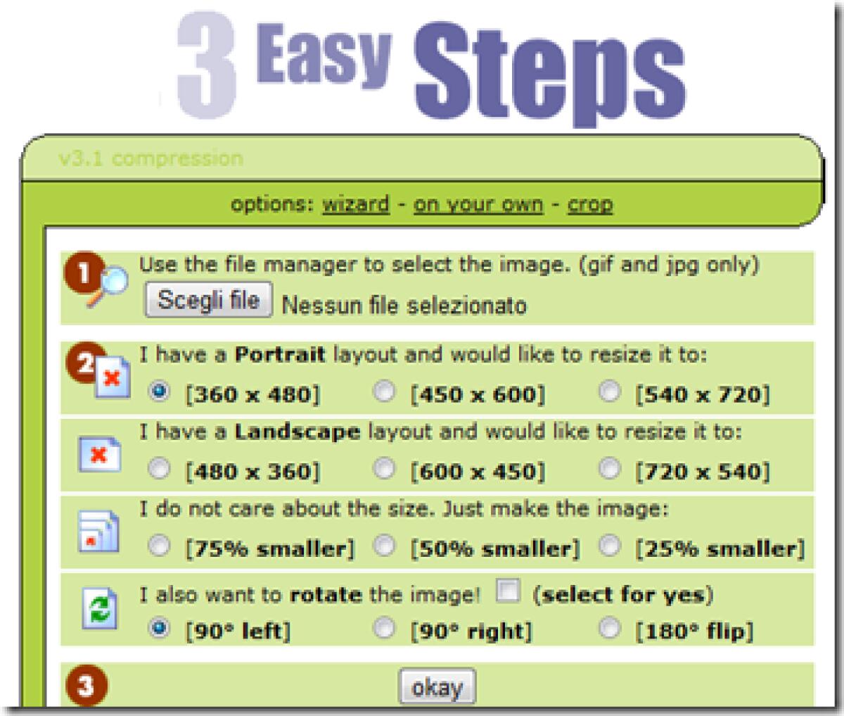 Ridimensionare immagini online - 