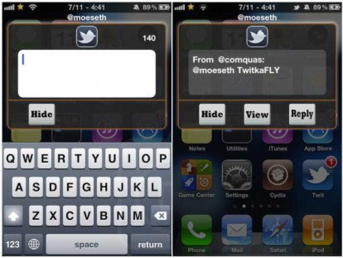 TwitkaFly: il tweak che permette di inviare tweet dalla springboard del tuo iPhone. - 