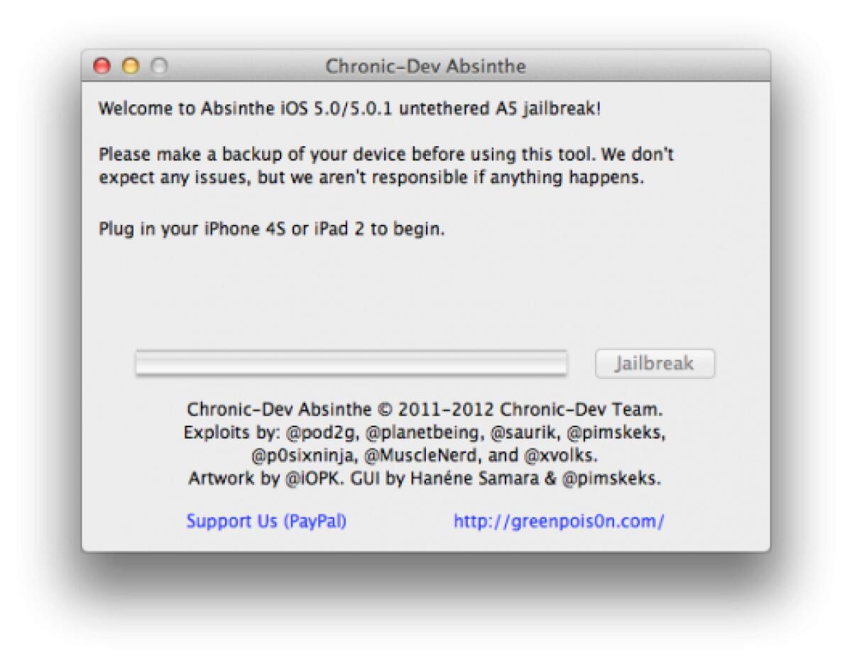 Jailbreak iPhone 4S e iPad 2 con Absinthe - Guida - 