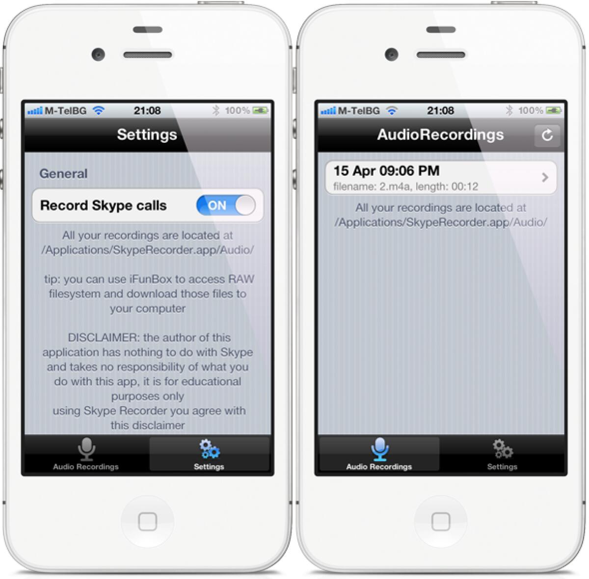 Call Recorder for Skype: registriamo le nostre chiamate su Skype. [CYDIA] - 