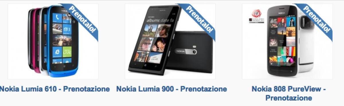 Iniziano i Pre-Order per i nuovi Nokia Lumia 900, Lumia 610 e 808 PureView ! - 