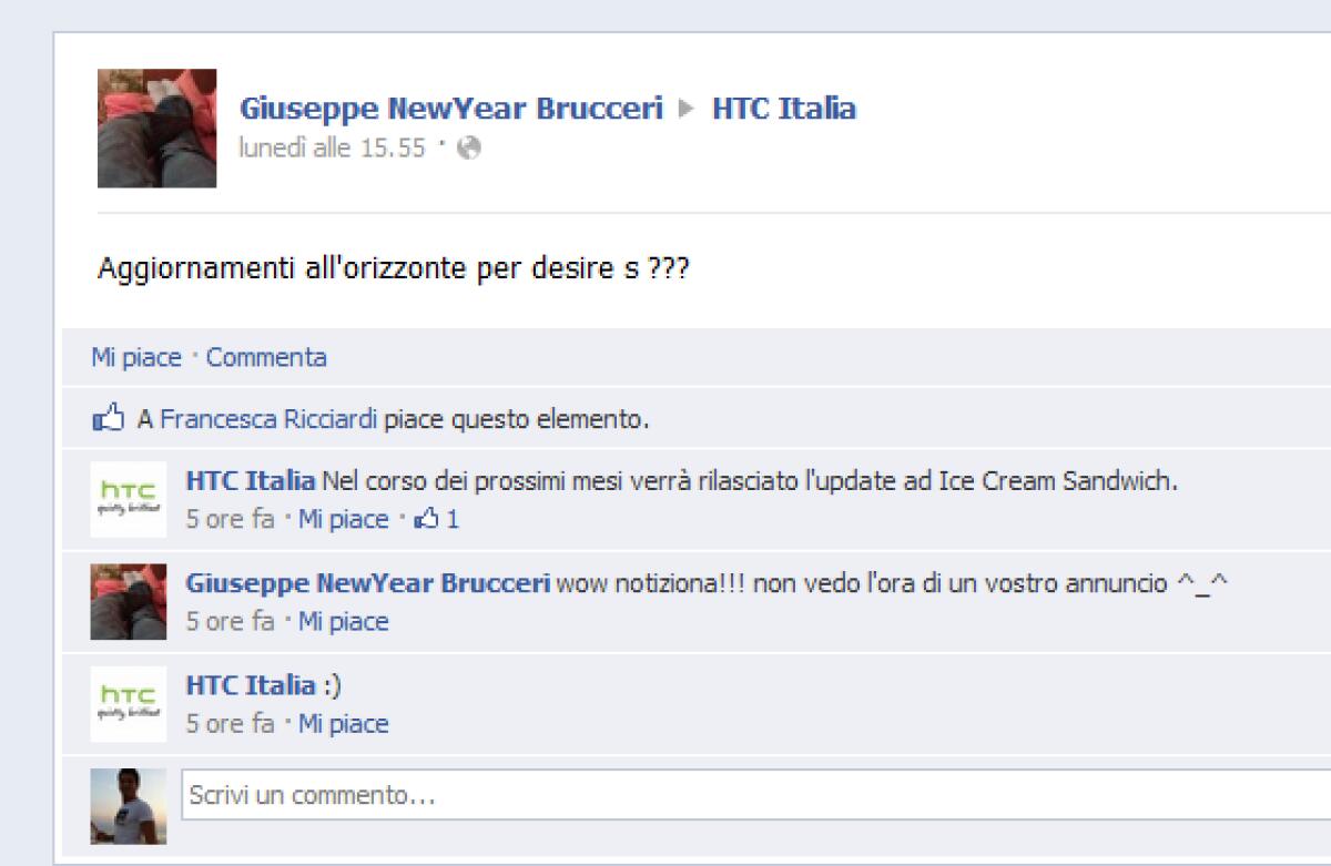 Android Ice Cream Sandwich per HTC Desire S in arrivo entro pochi mesi - 