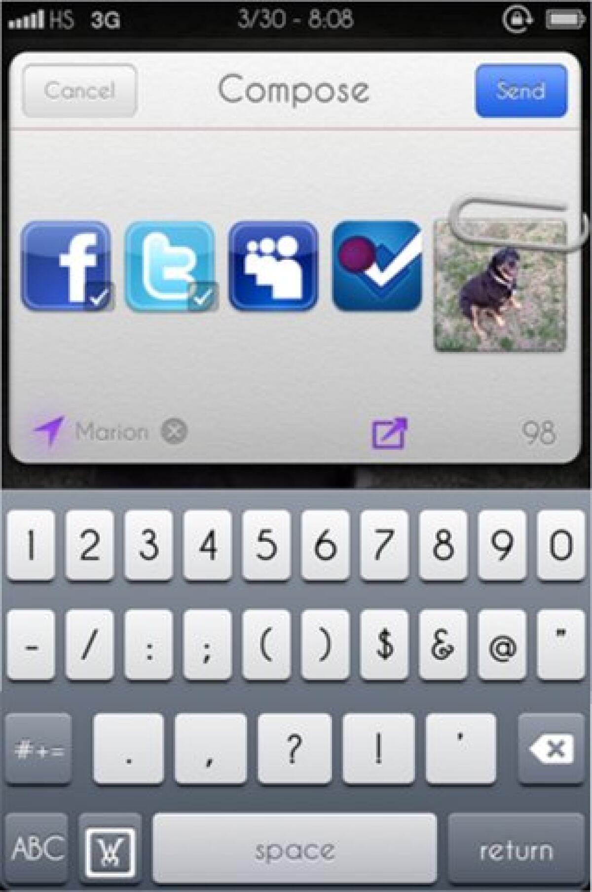 Fusion: aggiornare Twitter, Facebook, MySpace e Foursquare da ogni schermata con stile. [CYDIA] - 