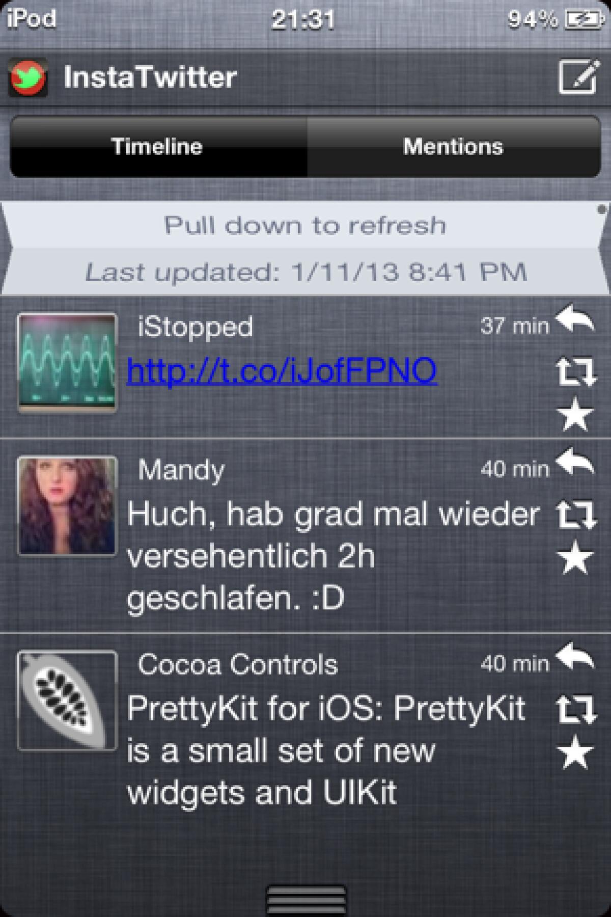 Smartweet: il pieno controllo di Twitter dal centro notifiche. [CYDIA] - 