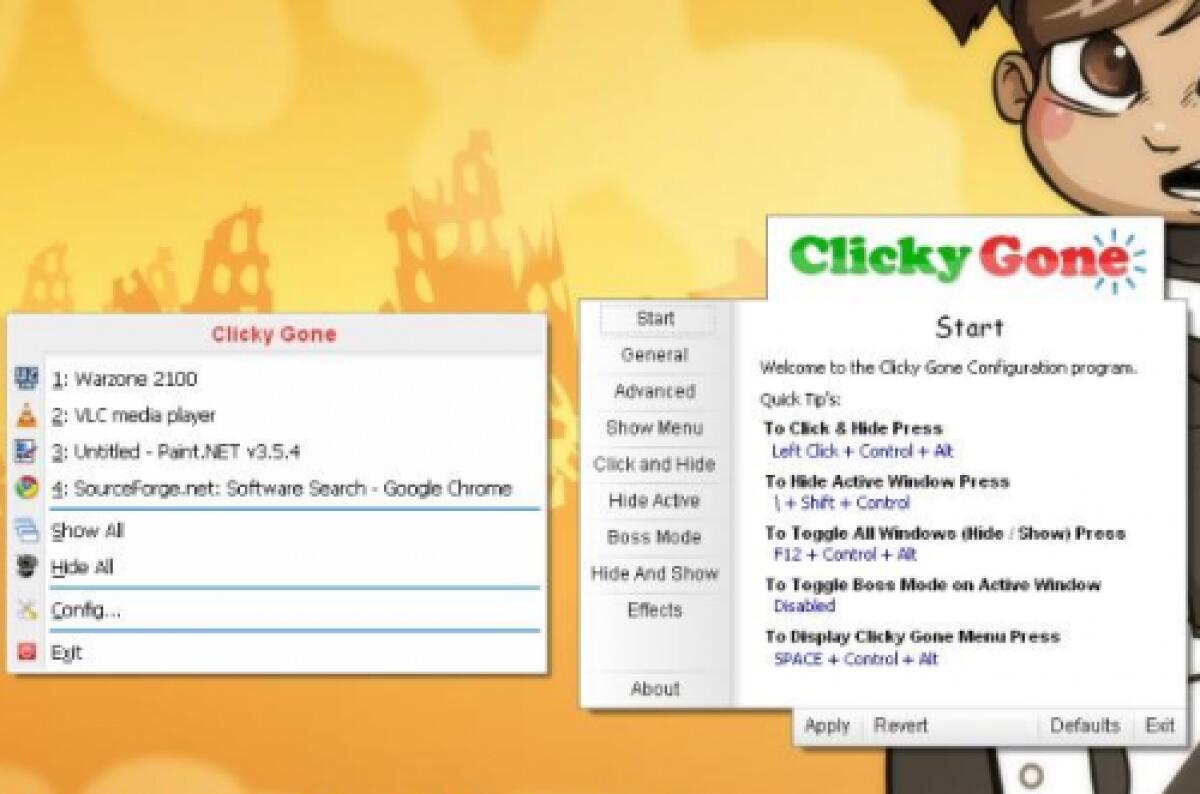 Clicky Gone, chiudere tutte le finestre aperte su Windows in un click - 