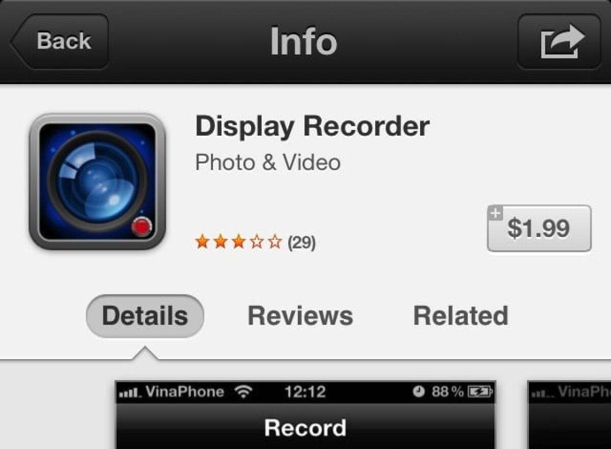 Display Recorder, registrare screencast su iPhone e iPad - 