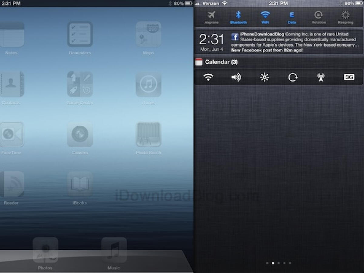 MountainLionCenter: il notification center di OS X sul vostro iPhone/iPod e iPad. [CYDIA] - 