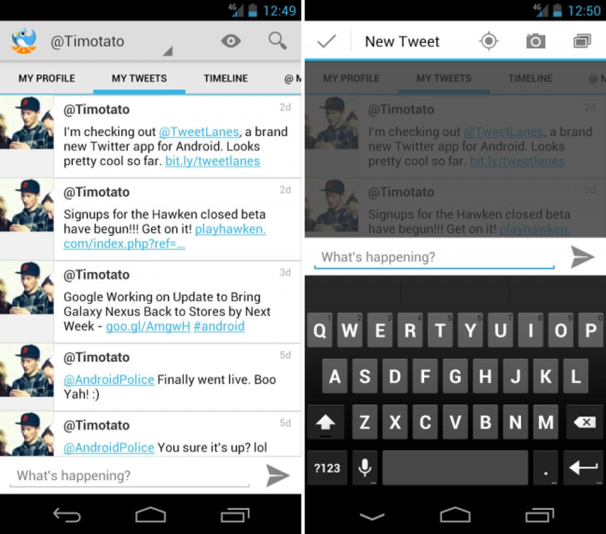 Migliori Programmi Twitter per Android: Tweet Lanes - 