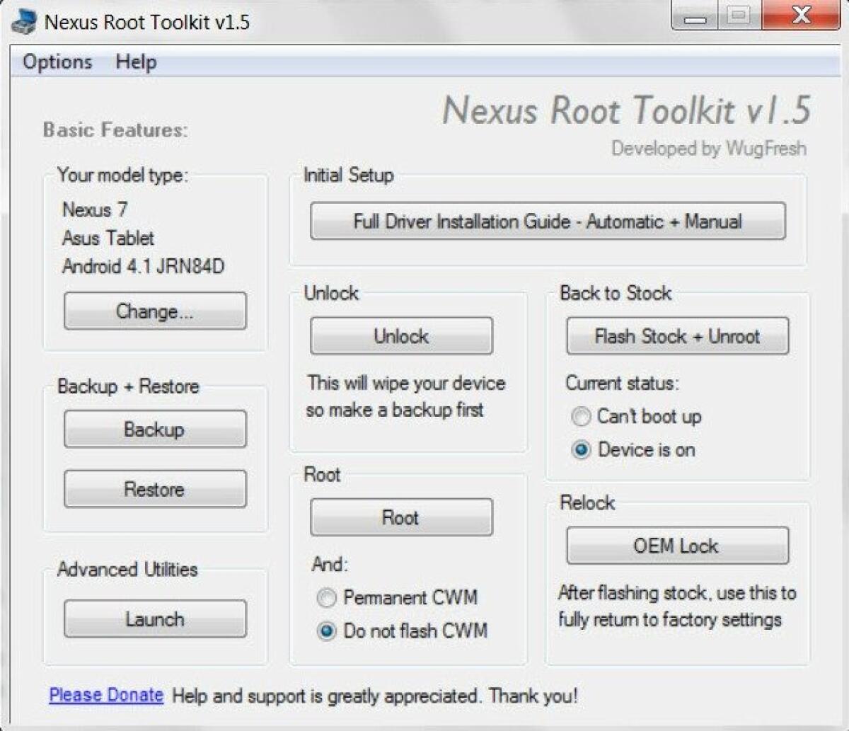 Nexus Root Toolkit: Sblocco BootLoader, ROOT, Flash e Altro per tutti i Dispositivi Nexus, Nexus 7 Incluso - 