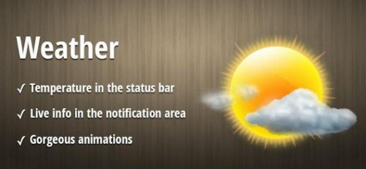 Informazioni sul meteo nella barra delle notifiche di Android grazie a Weather - 