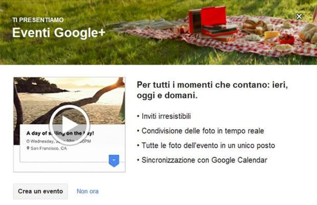 Ecco la nuova funzione "Eventi" di Google+ - 