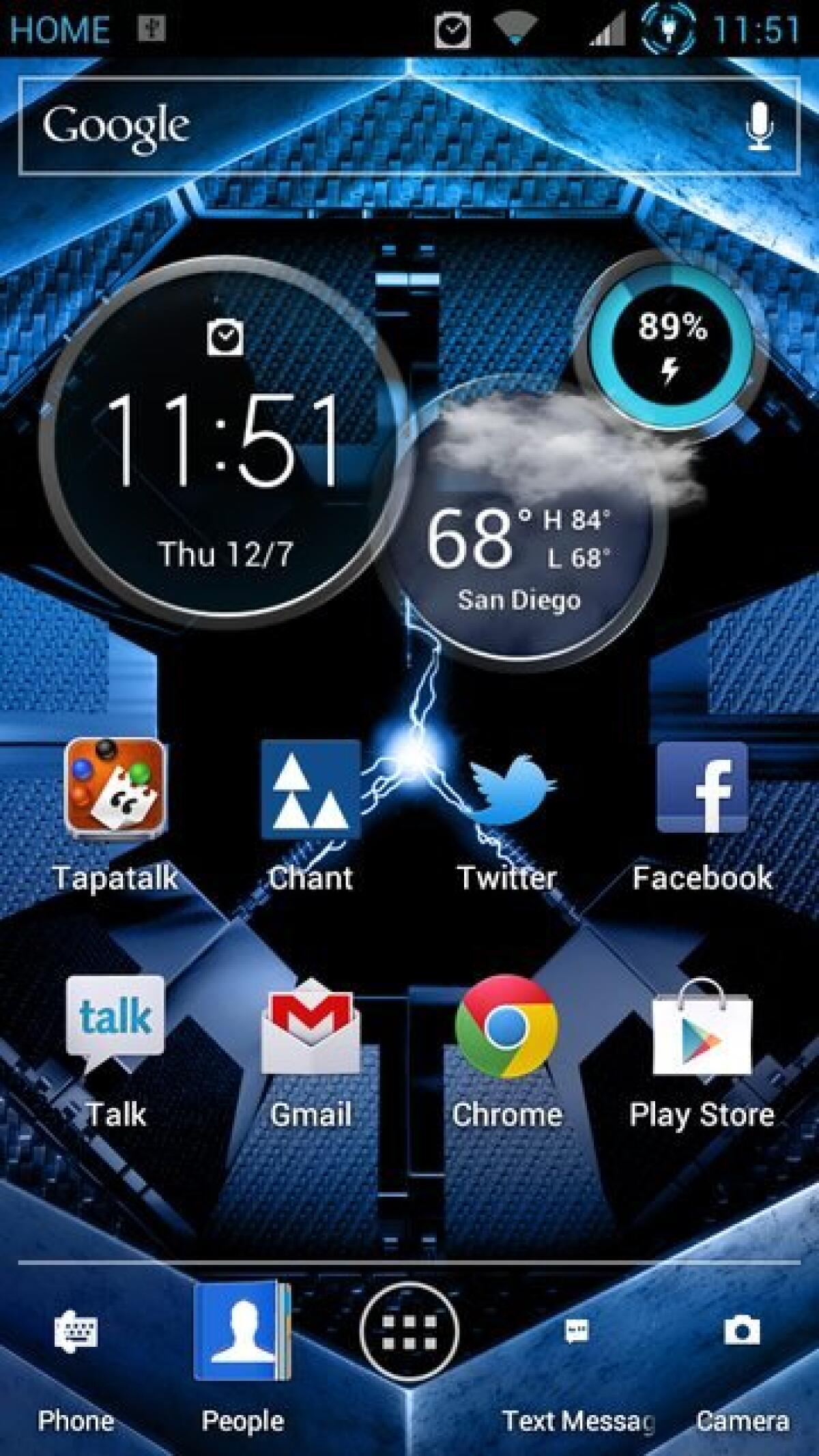 Nuovo widget con orologio, meteo e batteria per Android dal Motorola Atrix HD - 