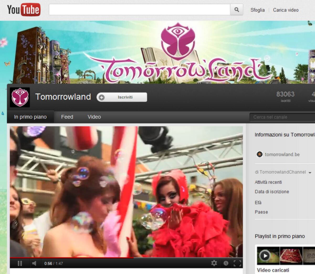 Come guardare Tomorrowland 2012 in Streaming su YouTube Gratis - 