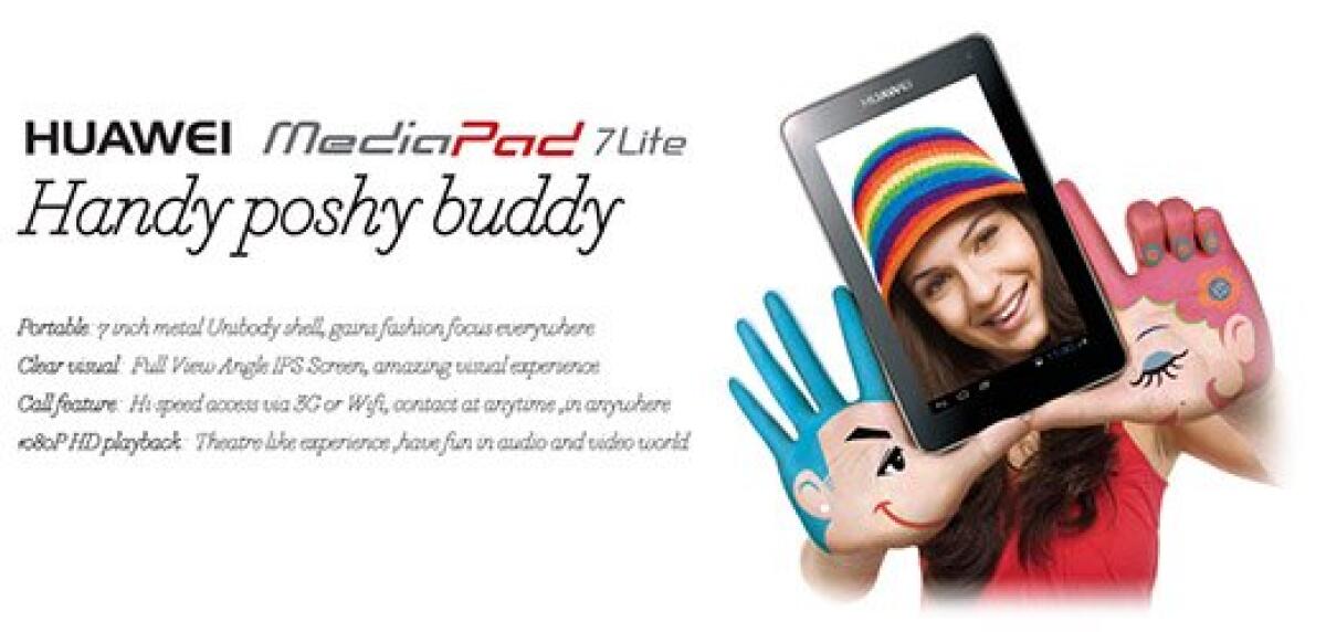 Huawei presenta il nuovo tablet Android MediaPad 7 Lite - 