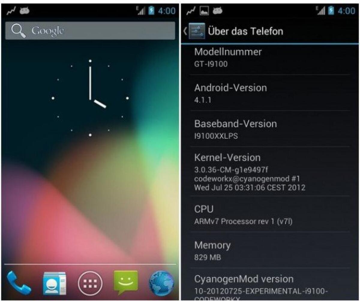 Android Jelly Bean su Samsung Galaxy S 2 con la CyanogenMod 10 - 