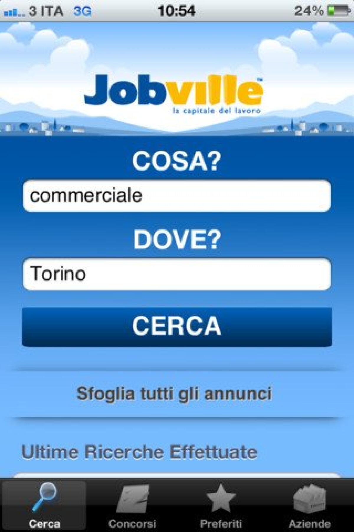 Cercare lavoro su iPhone e iPad con JobVille - 