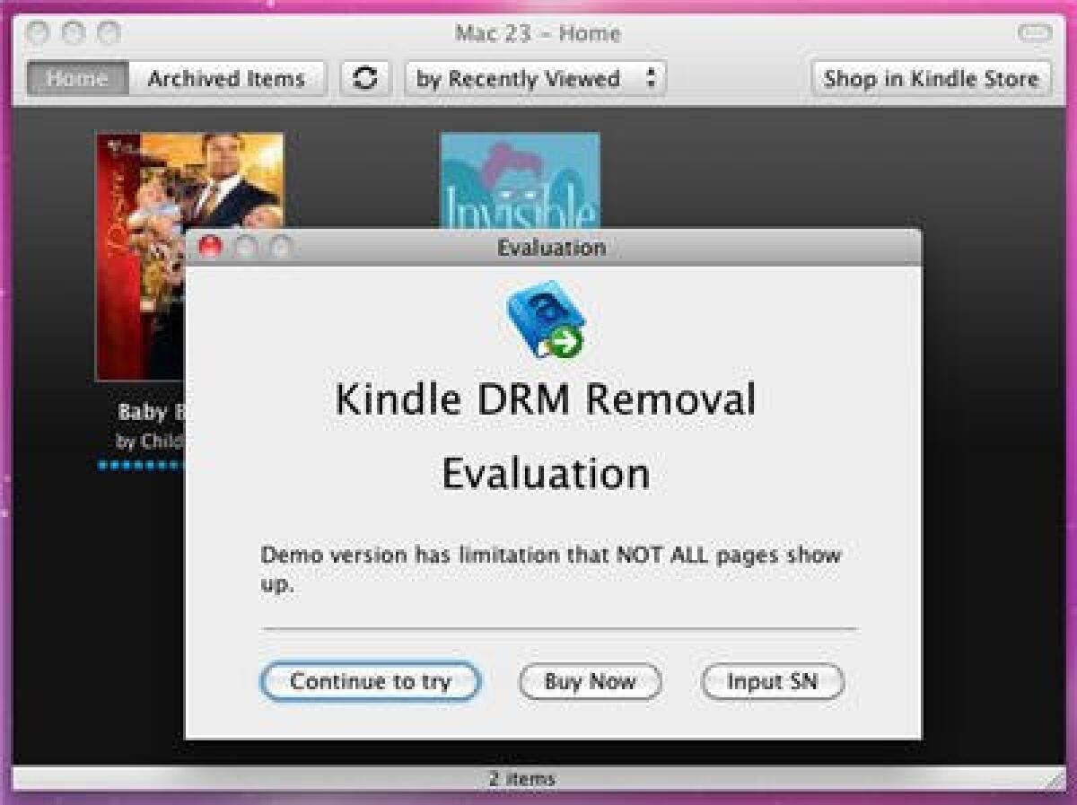 Rimuovere protezione DRM dai file del Kindle con Kindle DRM Removal [Mac] - 