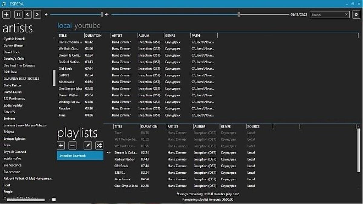 Espera: Music Player per Windows ispirato a Windows 8 e con la party mode - 