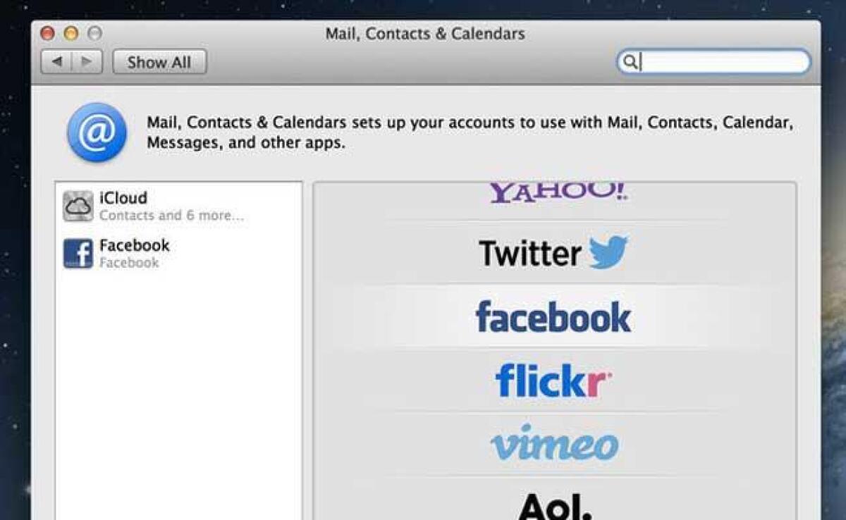 Come aggiungere un account Facebook su OSX Mountain Lion! - 