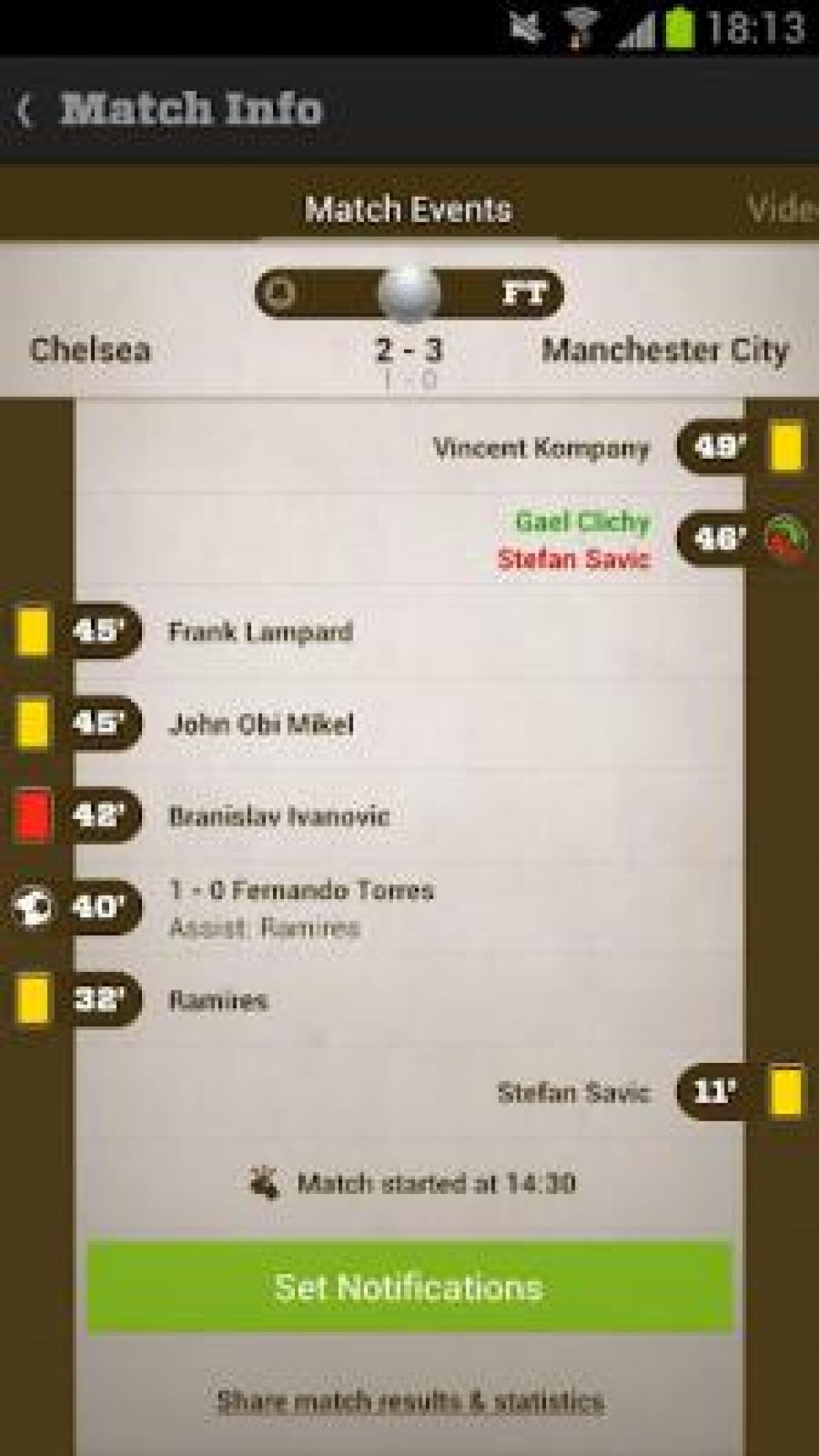 Live Score Addicts, risultati delle partite in tempo reale su Android - 