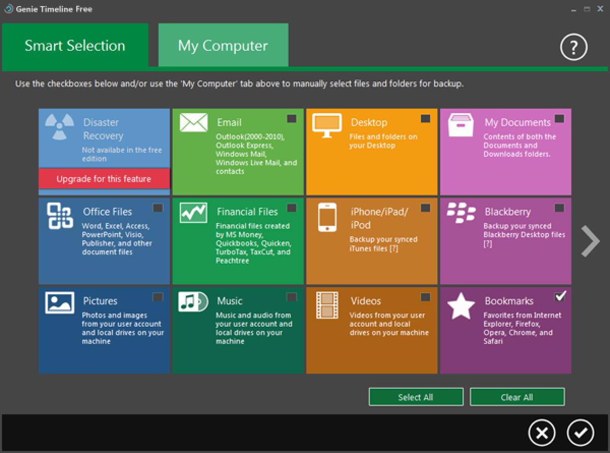 Genie Timeline 2012 Free, un ottimo software per fare backup su Windows - 