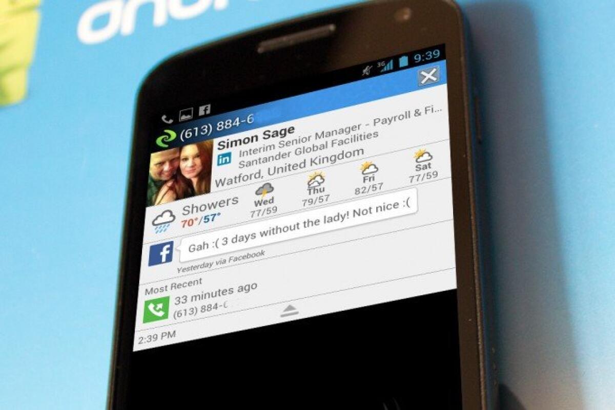 Current Caller ID: visualizza lo Status di Facebook di chi ti chiama [Android] - 