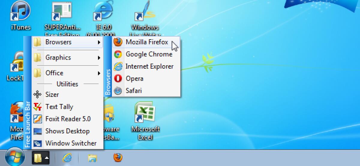 FreeLaunchBar: Ordinare i Collegamenti dei Programmi in Gruppi su Windows 7, Vista e Xp - 