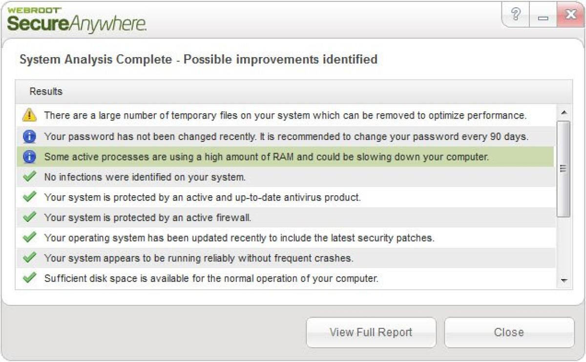 Webroot System Analyzer, per analizzare il PC in meno di 2 minuti - 
