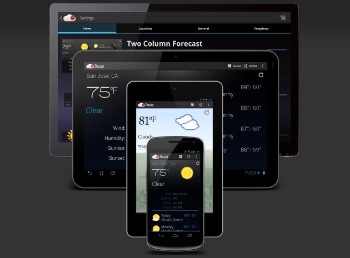 Migliori Applicazioni Meteo Android: Download Recast Weather and Widgets - 