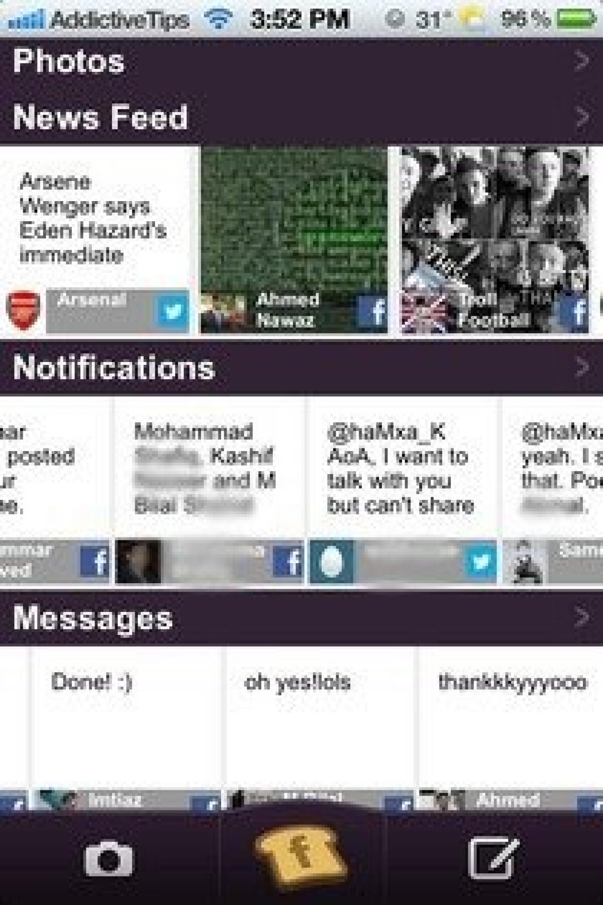 Gestire Facebook e Twitter con un solo programma su iPhone: FlipToast - 