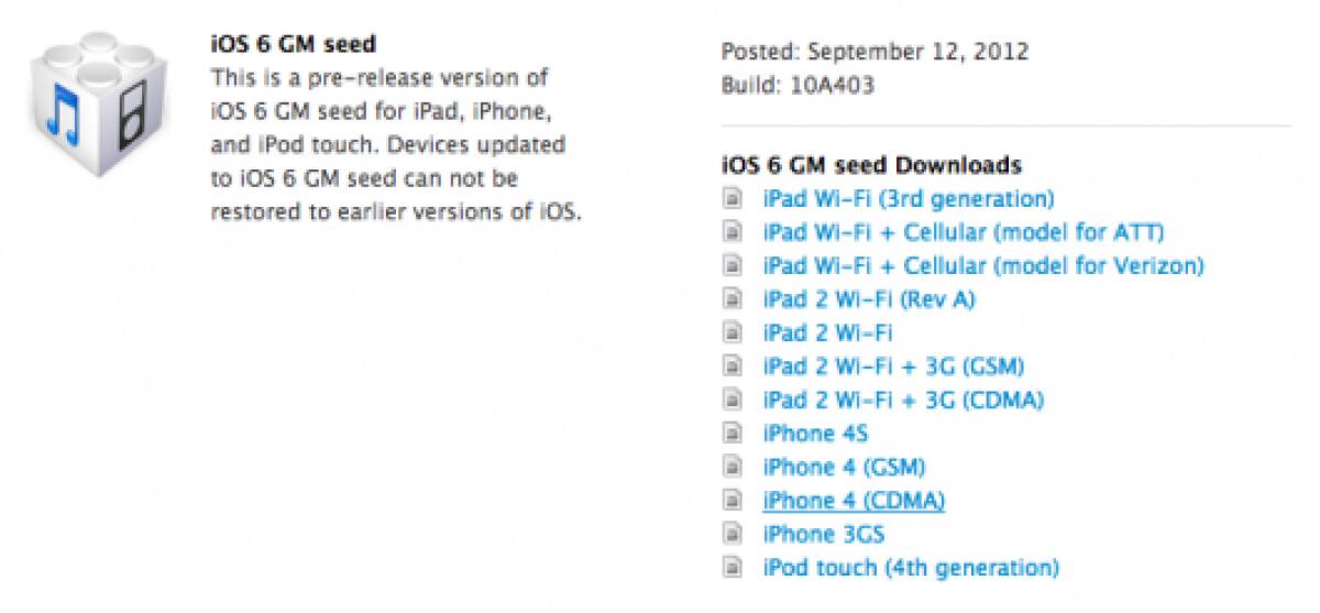 Apple rilascia iOS 6 GM e Xcode 4.5 GM agli sviluppatori - 