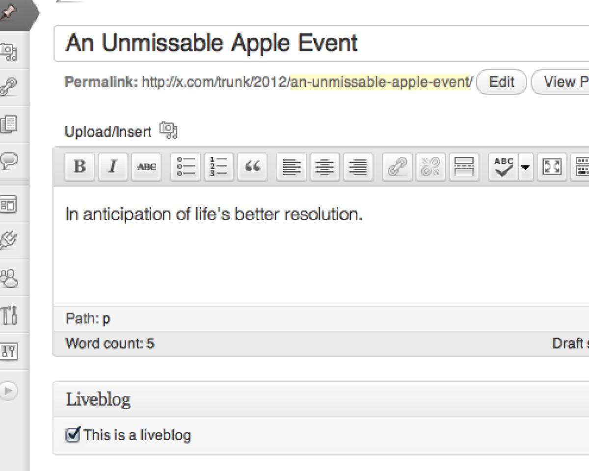 Come creare un Live Blog con Wordpress - 